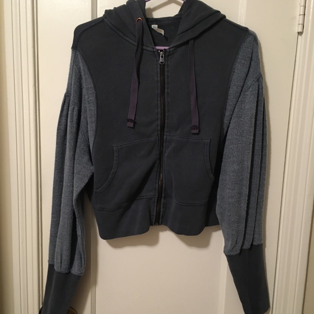 Free People Cropped Hoodie